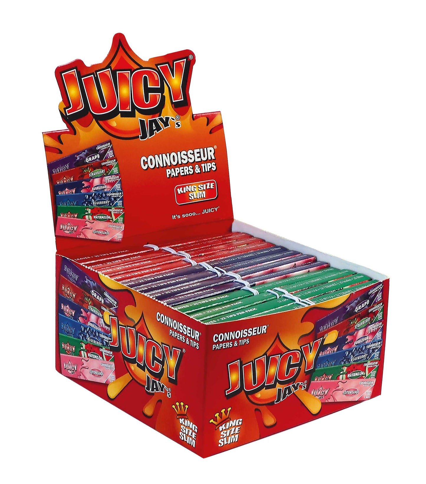 Große Zigarettenblättchen mit Geschmack von Juicy Jay, verschiedene Geschmacksrichtungen